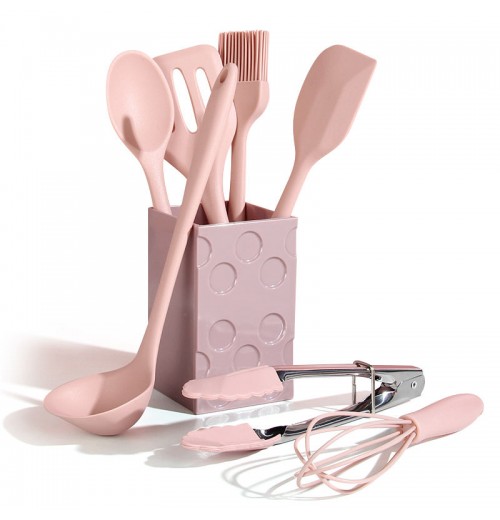 8pcs Set Silicone Cooking Tools Non-Stick Mini Kitchen Utensils Set for Baby Food 8pcs Set Silicone Cooking Tools Non-Stick Mini Kitchen Utensils Set for Baby Food