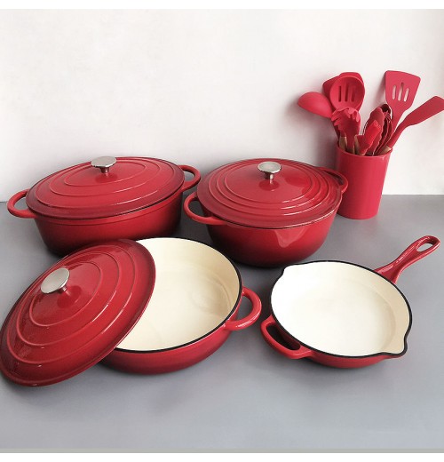 Cast iron enamel kitchen utensils pots and pans kitchenware Cast iron enamel kitchen utensils pots and pans kitchenware