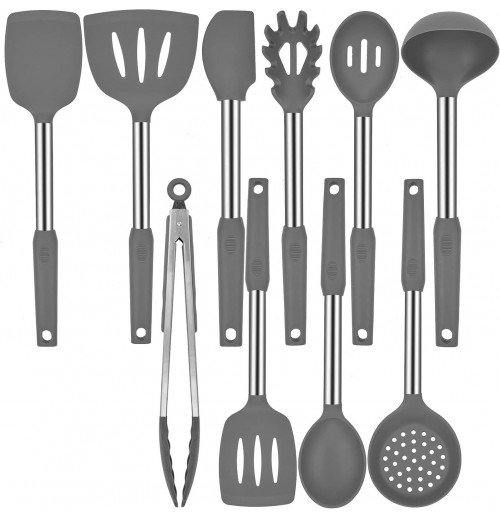Non-stick Silicone Kitchen Cooking Utensils Set with Stainless Steel Handle Silicone Kitchen Gadgets Set Non-stick Silicone Kitchen Cooking Utensils Set with Stainless Steel Handle Silicone Kitchen Gadgets Set