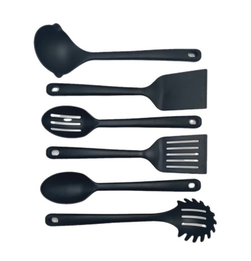 BPA Free Dishwasher Safe RPET Utensils Set Kitchen Cooking Black Utensils BPA Free Dishwasher Safe RPET Utensils Set Kitchen Cooking Black Utensils