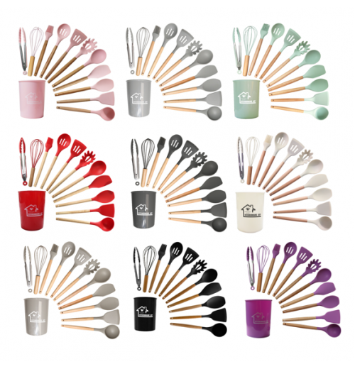 12Pcs Kitchen Accessories Cooking Tools Heat Resistant BPA-Free Non-Stick Cookware Silicone Kitchen Utensils Set 12Pcs Kitchen Accessories Cooking Tools Heat Resistant BPA-Free Non-Stick Cookware Silicone Kitchen Utensils Set