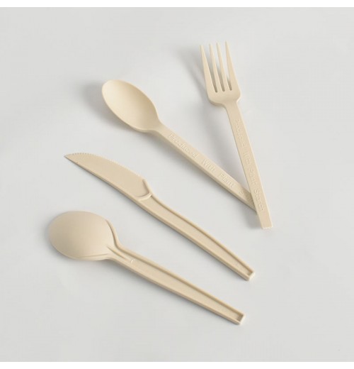 Forks Knives And Spoon Corn Starch Eco-Friendly Cutlery Disposable Spoon Knife And Fork Forks Knives And Spoon Corn Starch Eco-Friendly Cutlery Disposable Spoon Knife And Fork