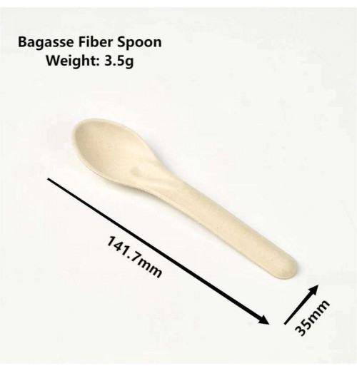 Hot Selling Molded Fiber Bagasse Pulp Spoon Eco Friendly Disposable Utensil Canteen Hot Selling Molded Fiber Bagasse Pulp Spoon Eco Friendly Disposable Utensil Canteen